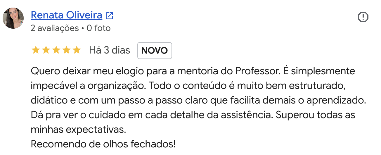 Avaliação de aluno no Google